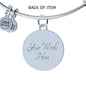 Girls Rock Bangle | Gift For Rock Climber | Luxury Bangle | Circle Pendant
