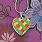 Autism Mom Gift | Mother's Day Gift |Tiny Puzzle Piece Necklace | Heart Autism Awareness Pendant