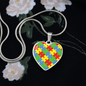 Autism Mom Gift | Mother's Day Gift |Tiny Puzzle Piece Necklace | Heart Autism Awareness Pendant