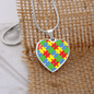Autism Mom Gift | Mother's Day Gift |Tiny Puzzle Piece Necklace | Heart Autism Awareness Pendant