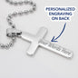 Personalized Cross Necklace Gift For Climbers, Gift For Him, Rock Climbing Meaningful Gift Ideas