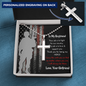 Cross Necklace For Army Boyfriend | Military Deployment Gift | Personalized Gifts For Him | Message Card Jewelry