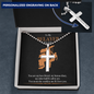 Personalized Cross Necklace Gift For Climbers, Gift For Him, Rock Climbing Meaningful Gift Ideas