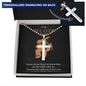 Personalized Cross Necklace Gift For Climbers, Gift For Him, Rock Climbing Meaningful Gift Ideas