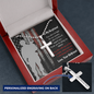 Cross Necklace For Army Boyfriend | Military Deployment Gift | Personalized Gifts For Him | Message Card Jewelry