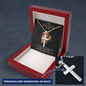 Personalized Cross Necklace Gift For Climbers, Gift For Him, Rock Climbing Meaningful Gift Ideas