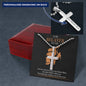 Personalized Cross Necklace Gift For Climbers, Gift For Him, Rock Climbing Meaningful Gift Ideas