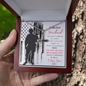 Cross Necklace For Army Husband | Military Deployment Gift | Personalized Gifts For Him | Message Card Jewelry | Valentines Romantic & Meaningful Gift