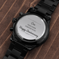 1 Year Anniversary Engraved Watch | Black Chronograph Watch | For Husband | For Boyfriend