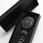 1 Year Anniversary Engraved Watch | Black Chronograph Watch | For Husband | For Boyfriend