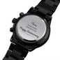 3 Year Anniversary Engraved Watch | Black Chronograph Watch | For Husband | For Boyfriend