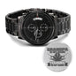 Luxury Watch Gift For Fishing Lover Grandpa, Engraved Watch, High End Gift