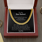 To My Dear Husband | Cuban Link Chain | For Boyfriend Or Husband | Valentines Gift | Romantic Meaningful Message Card