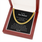 To My Dear Husband | Cuban Link Chain | For Boyfriend Or Husband | Valentines Gift | Romantic Meaningful Message Card