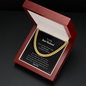 To My Dear Husband | Cuban Link Chain | For Boyfriend Or Husband | Valentines Gift | Romantic Meaningful Message Card