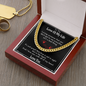 Long Distance Gift For Him | Romantic Message Card Poem| For Boyfriend | For Husband | Valentines Day Gift | Unconditional Love Cuban Link Chain
