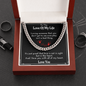 Long Distance Gift For Him | Romantic Message Card Poem| For Boyfriend | For Husband | Valentines Day Gift | Unconditional Love Cuban Link Chain