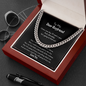 To My Dear Boyfriend | Cuban Link Chain | For Boyfriend Or Husband | Valentines Gift | Romantic Meaningful Message Card
