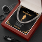 Gift For Runner Son | Marathon Runner Gift | Meaningful Gift With Motivational Message | Cuban Chain