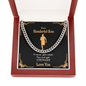 Gift For Runner Son | Marathon Runner Gift | Meaningful Gift With Motivational Message | Cuban Chain