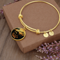 Girls Rock Bangle | Gift For Rock Climber | Luxury Bangle | Circle Pendant