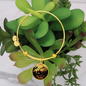 Girls Rock Bangle | Gift For Rock Climber | Luxury Bangle | Circle Pendant