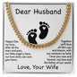 New Dad Gift from Wife - Message Card Jewelry Celebrating Parenthood After Long Wait