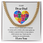 Autism Dad Gift | Cuban Link Chain | Father's Day Gift | Tiny Puzzle Piece Necklace | Autism Awareness | Appreciation Present