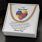 Autism Dad Gift | Cuban Link Chain | Father's Day Gift | Tiny Puzzle Piece Necklace | Autism Awareness | Appreciation Present