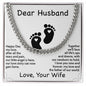 New Dad Gift from Wife - Message Card Jewelry Celebrating Parenthood After Long Wait