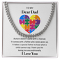 Autism Dad Gift | Cuban Link Chain | Father's Day Gift | Tiny Puzzle Piece Necklace | Autism Awareness | Appreciation Present