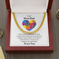 Autism Dad Gift | Cuban Link Chain | Father's Day Gift | Tiny Puzzle Piece Necklace | Autism Awareness | Appreciation Present