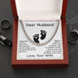 New Dad Gift from Wife - Message Card Jewelry Celebrating Parenthood After Long Wait