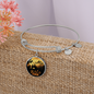 Girls Rock Bangle | Gift For Rock Climber | Luxury Bangle | Circle Pendant