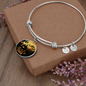 Girls Rock Bangle | Gift For Rock Climber | Luxury Bangle | Circle Pendant