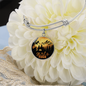 Girls Rock Bangle | Gift For Rock Climber | Luxury Bangle | Circle Pendant