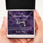 Romantic Jewelry Gift For Loved One, My Favorite Thing Message Card, Gift For Partner