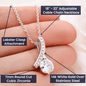 Moving Away & Long Distance Gift | Sentimental Gift For Loved One | Message Card Relationship Gift | Allure Necklace Valentine Gift