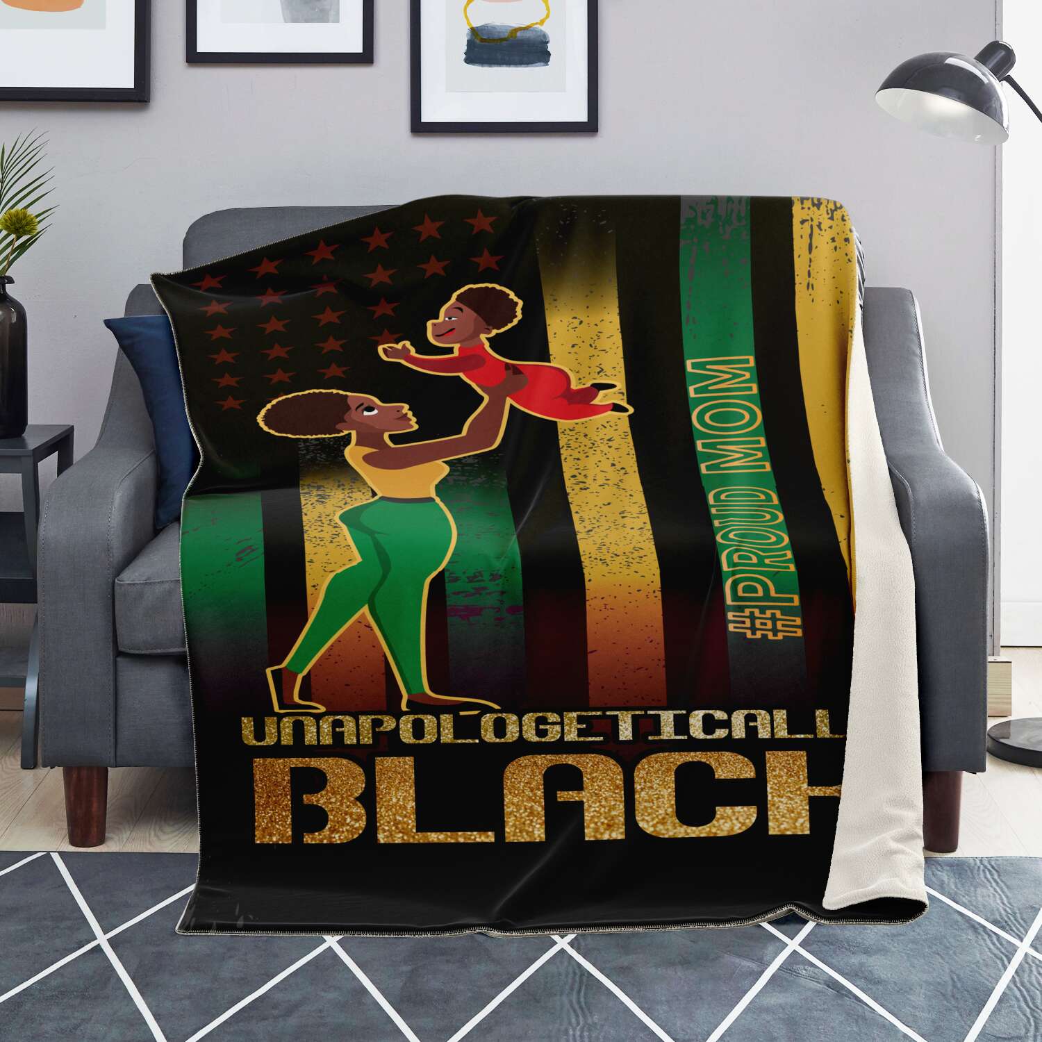 Proud Black Mom Blanket