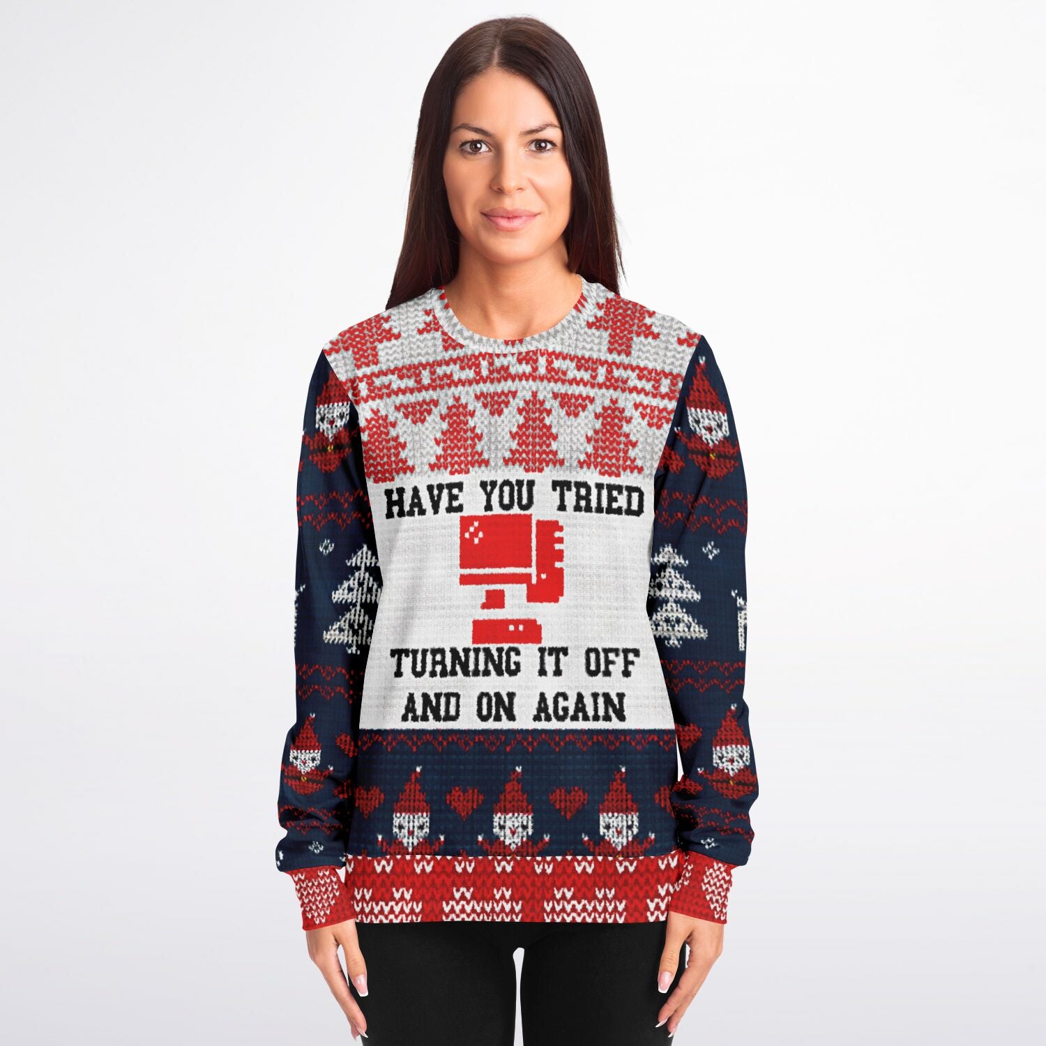 Geeky Christmas SweatShirt | Ugly Party Wear | Have you tried turning it on & off  ?