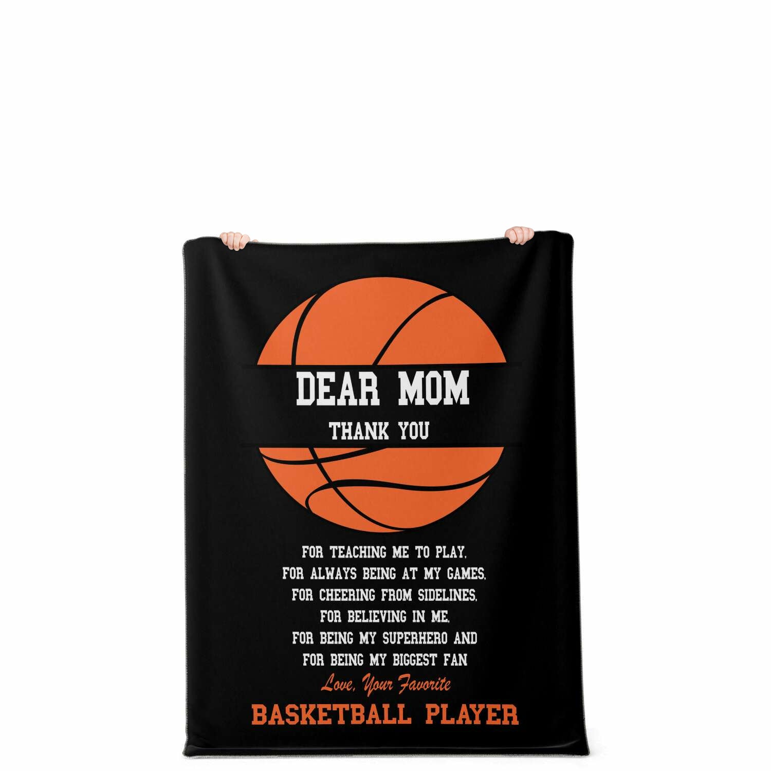 Dear Mom Basket Ball Blanket | Mother's Day Or Christmas Gift For Proud Basket Ball Mum