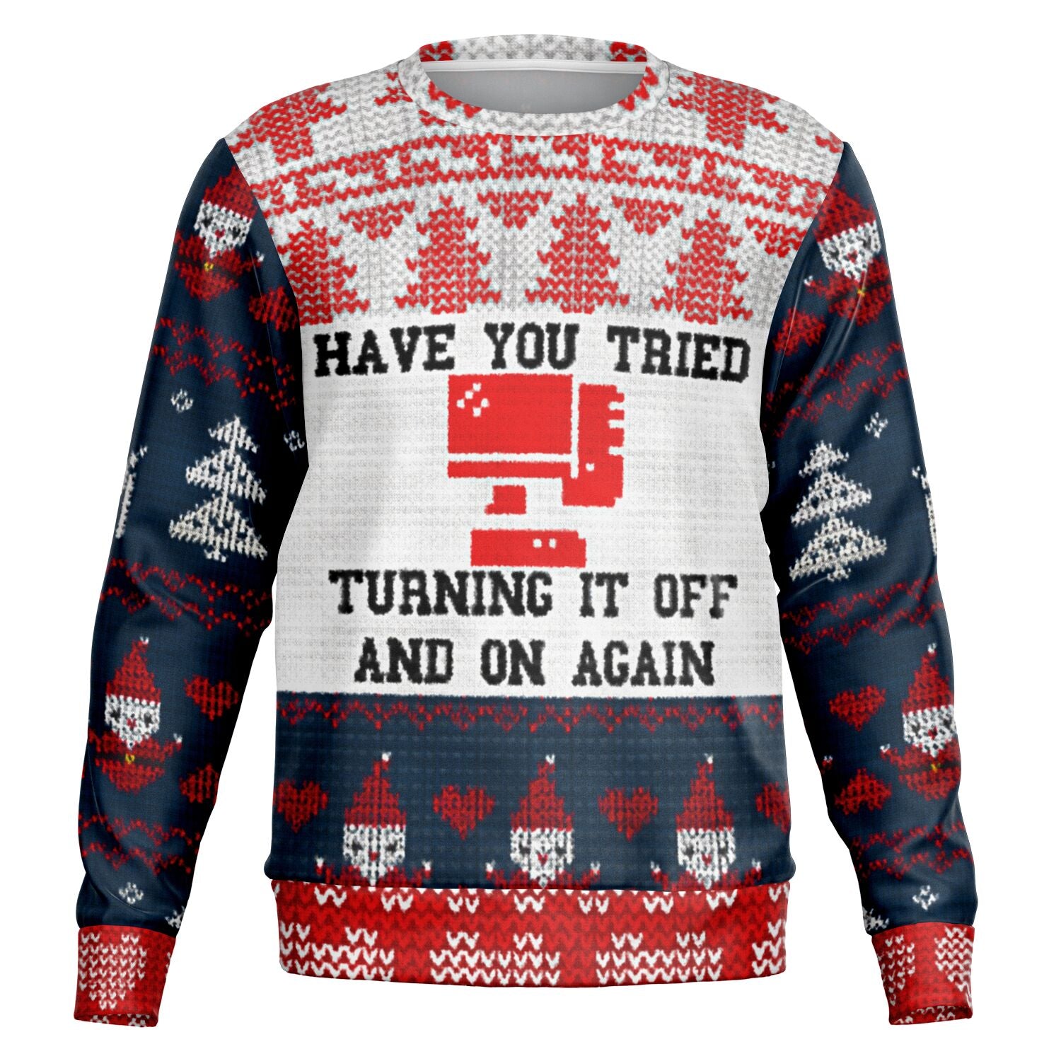 Geeky Christmas SweatShirt | Ugly Party Wear | Have you tried turning it on & off  ?