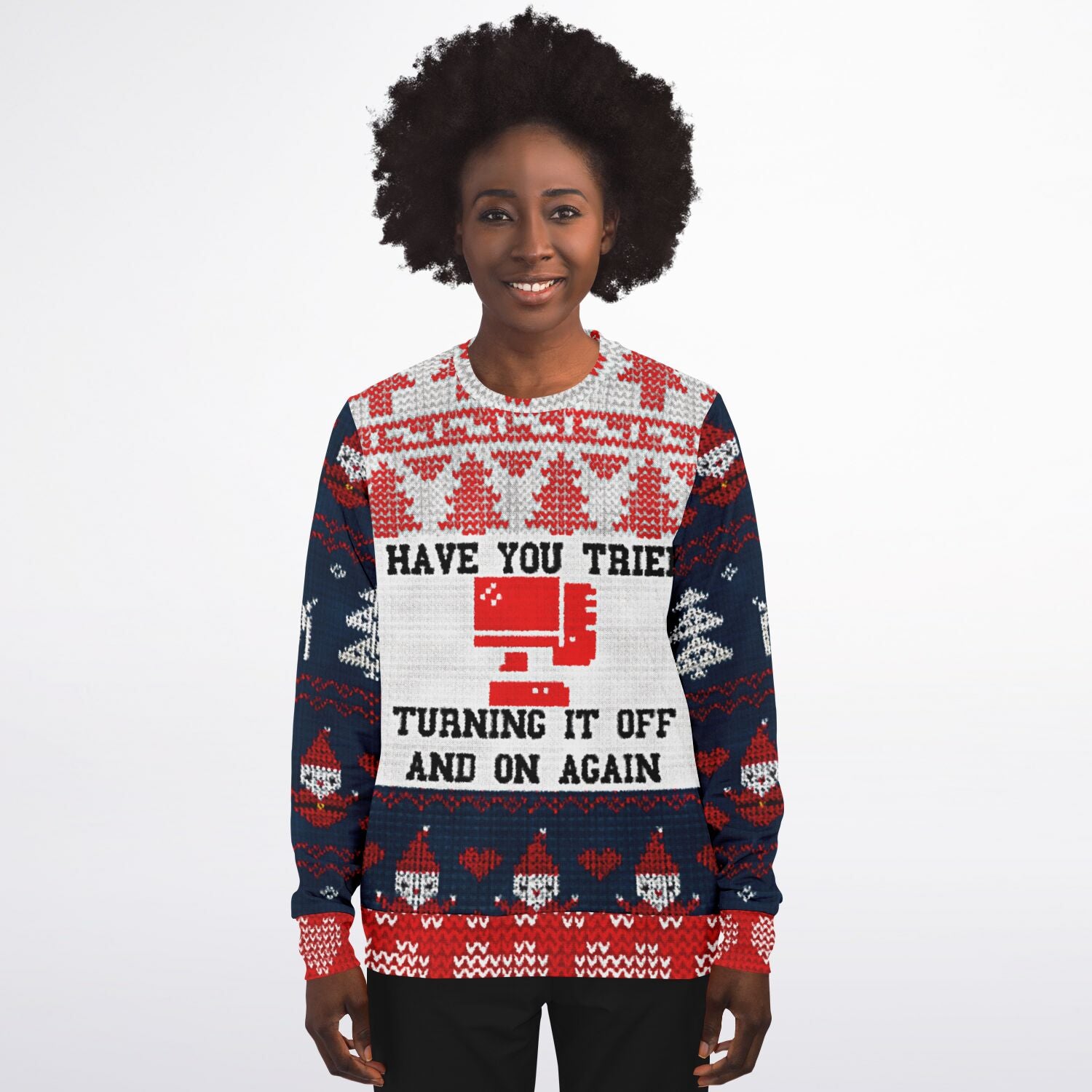 Geeky Christmas SweatShirt | Ugly Party Wear | Have you tried turning it on & off  ?