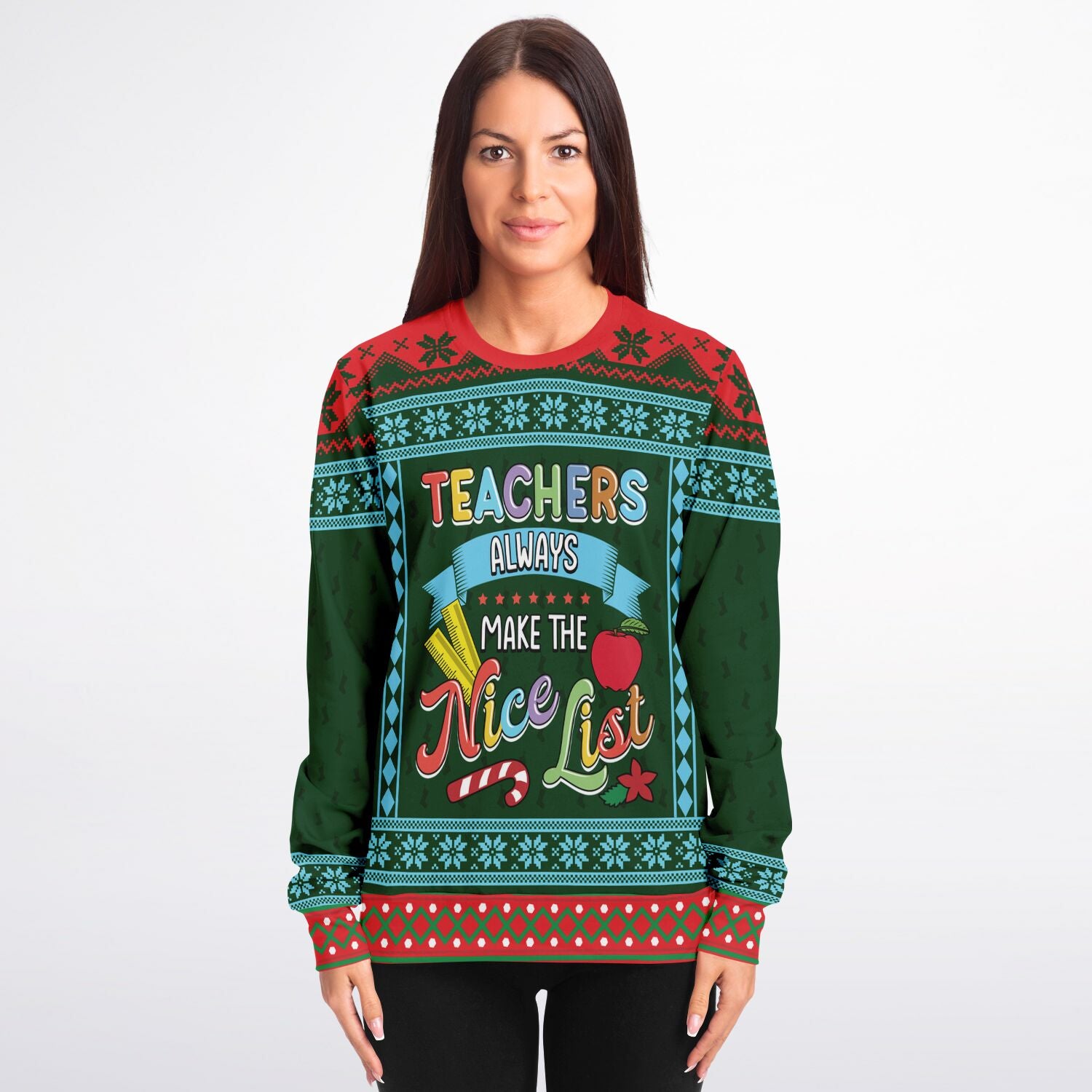 Teacher Ugly Christmas Sweatshirt | Kinder Garden | Elementary | Middle School | High School