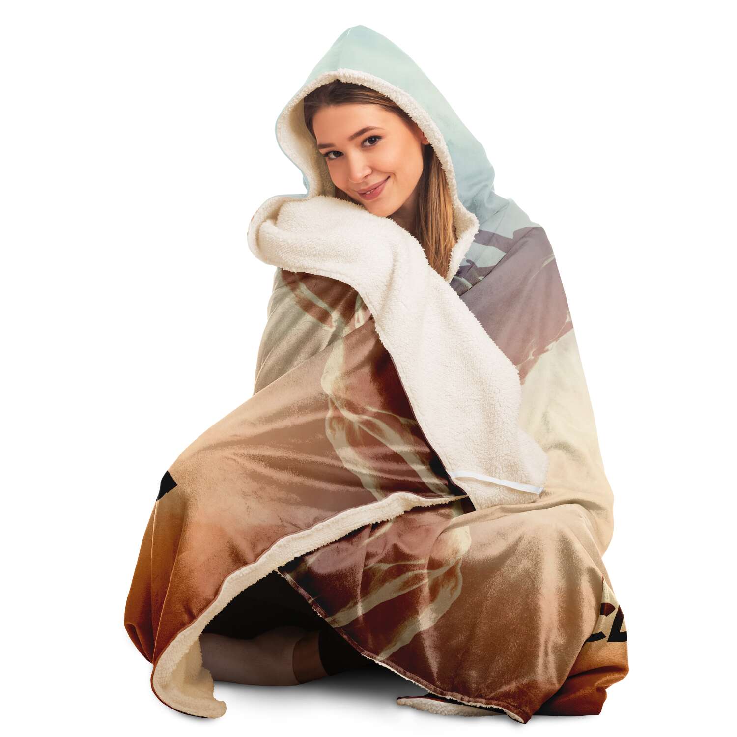 I Rather Rock Climb Hooded Blanket