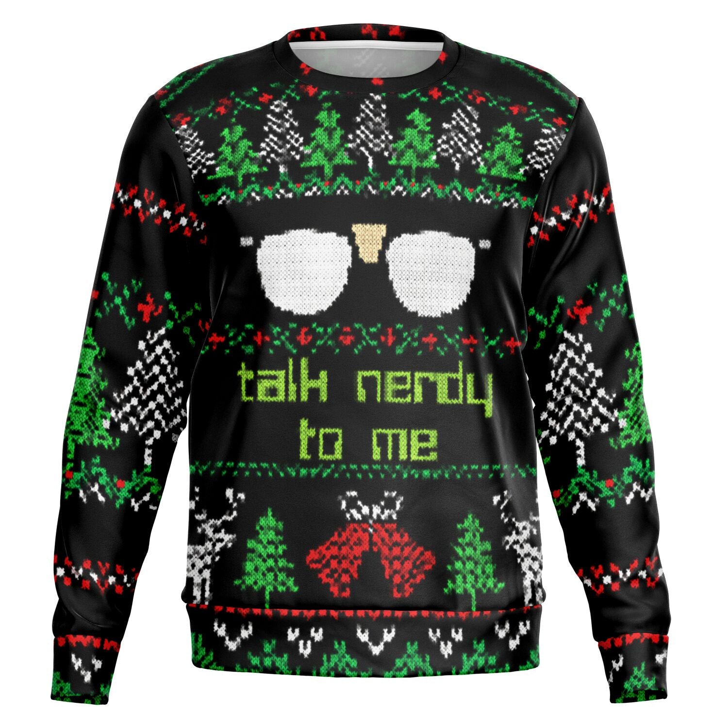 Talk Nerdy Christmas Sweatshirt | Ugly Christmas Geek Sweatshirt