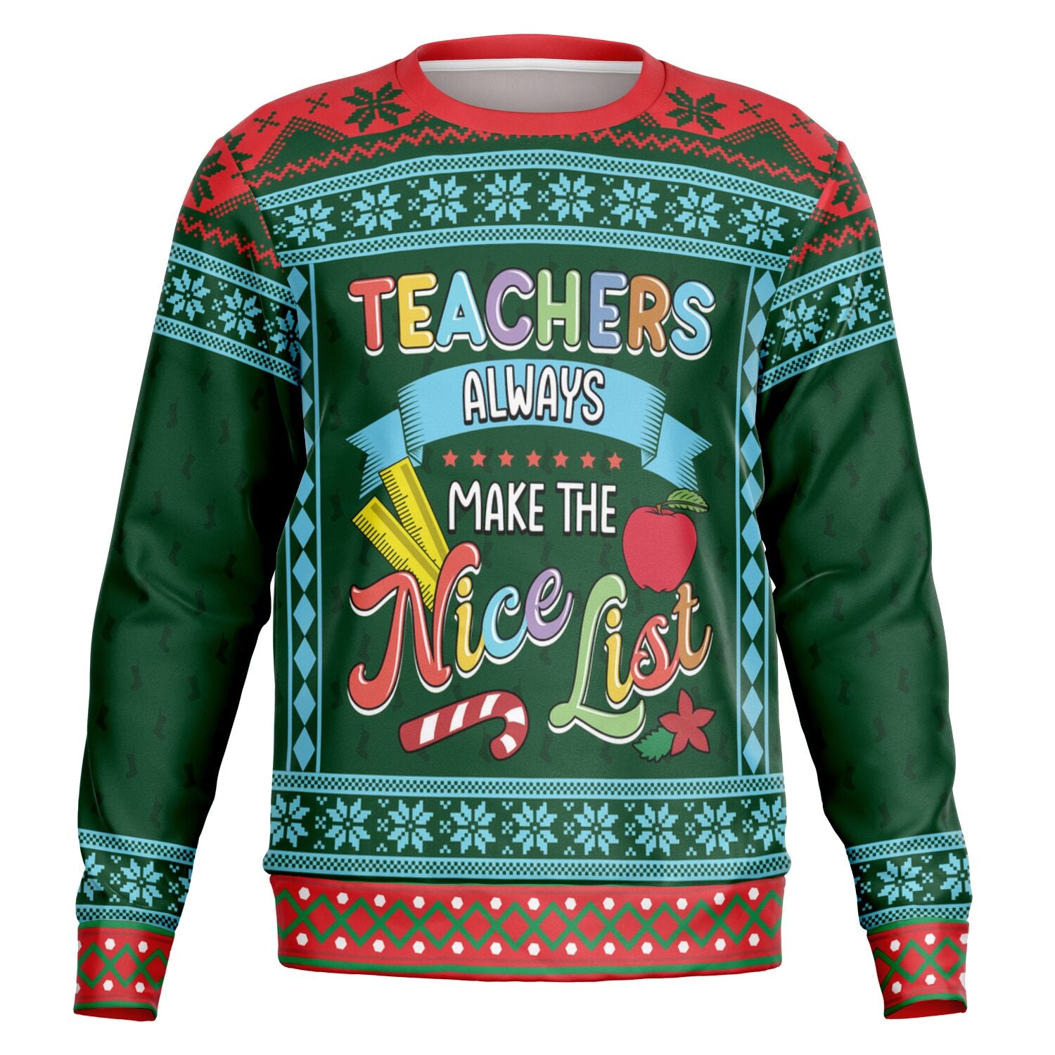 Teacher Ugly Christmas Sweatshirt | Kinder Garden | Elementary | Middle School | High School