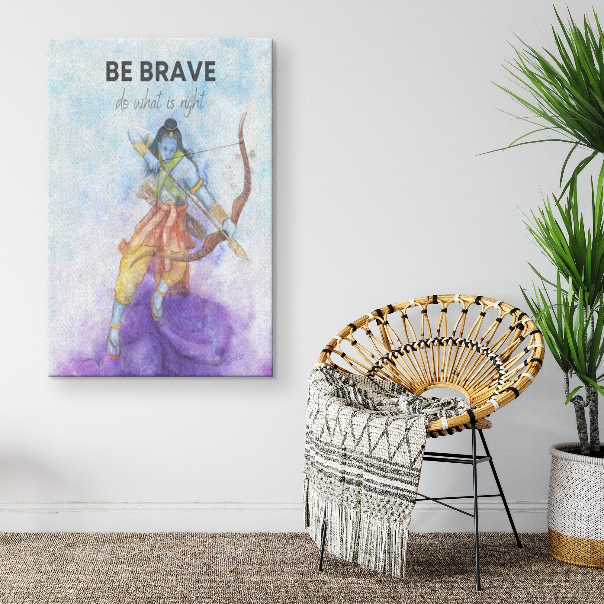 Be Brave: Rama Canvas Art