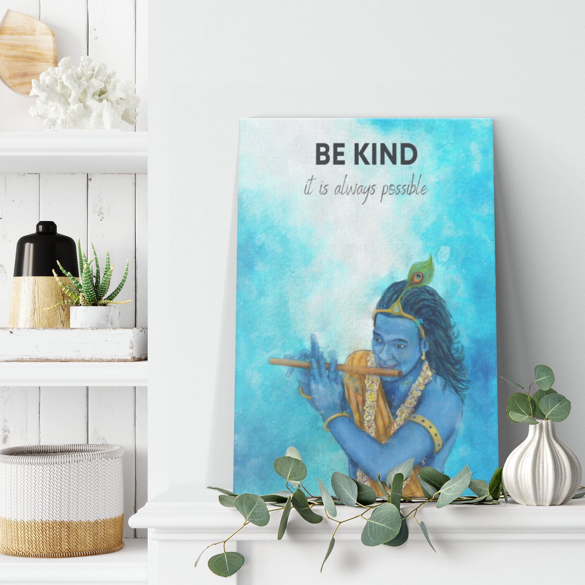 Be Kind: Krishna Canvas Art