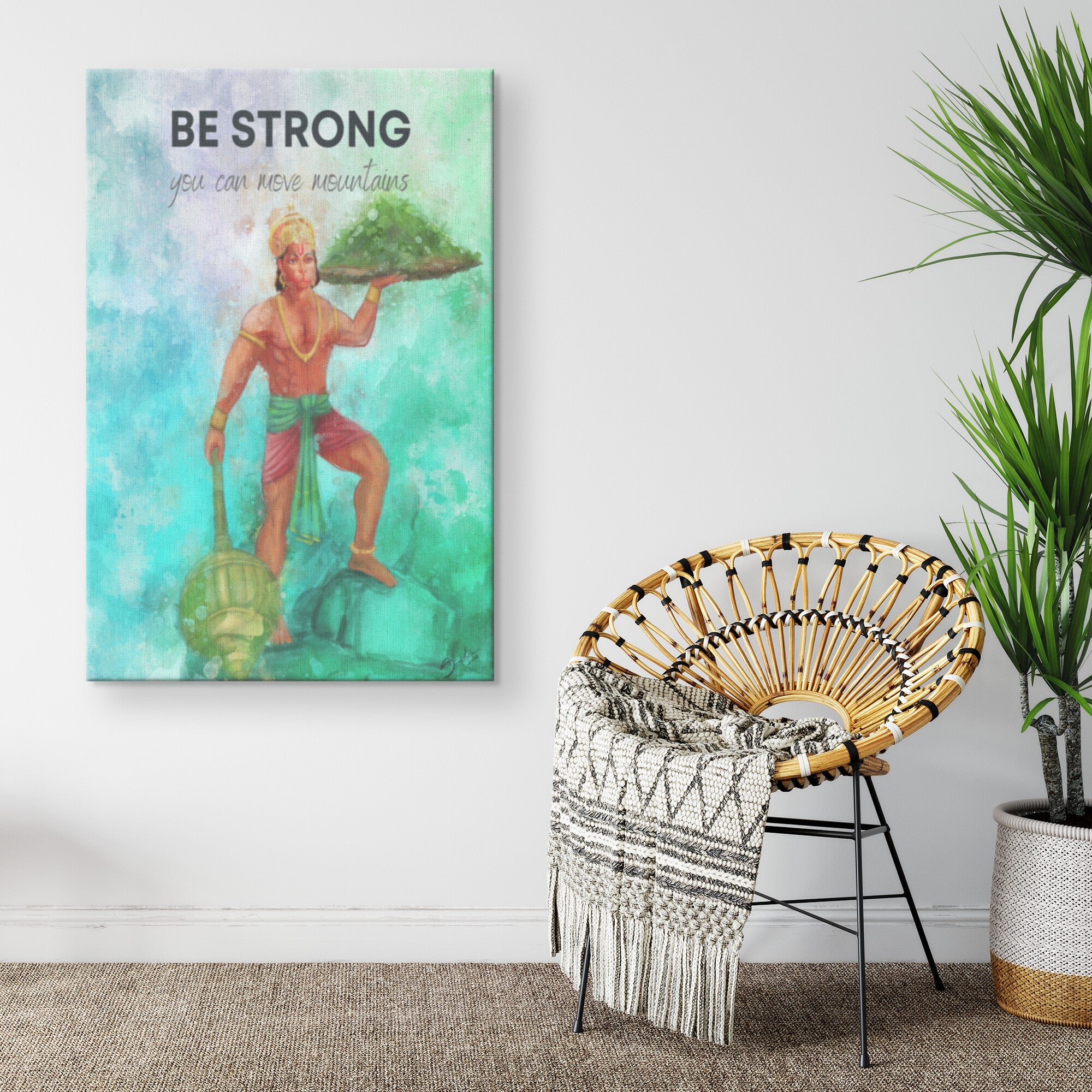 Be Strong: Hanumana Canvas Art